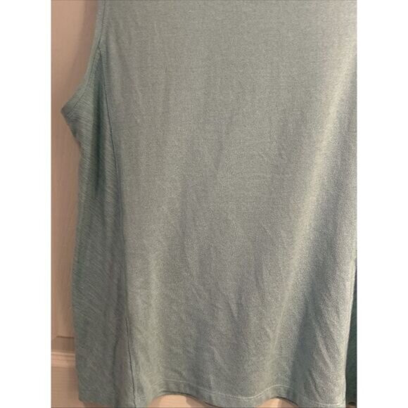 Weekends by Chicos Teal Tank Top Scoop Neck Women's Size‎ 2 / L - Picture 2 of 5